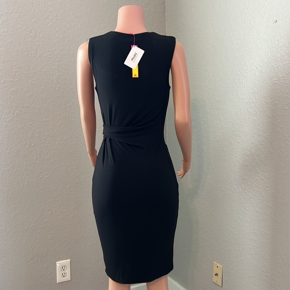 Catherine Malandrino Womens Black Ruched Sheath Wear to Work Dress SMALL NWT #45 - Picture 6 of 13